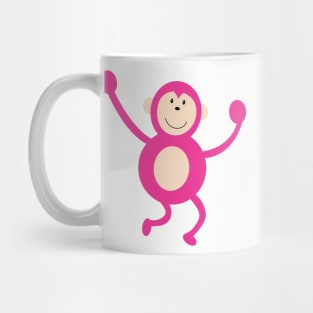 Cute Pink Dancing Monkey Mug